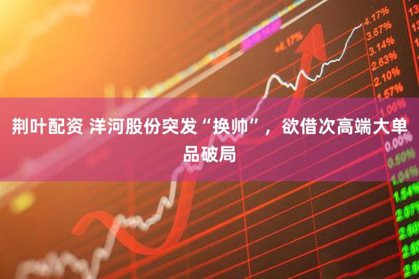 荆叶配资 洋河股份突发“换帅”，欲借次高端大单品破局