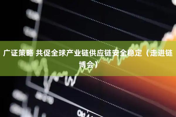 广证策略 共促全球产业链供应链安全稳定（走进链博会）